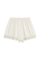 Fleur satin shorts, off white