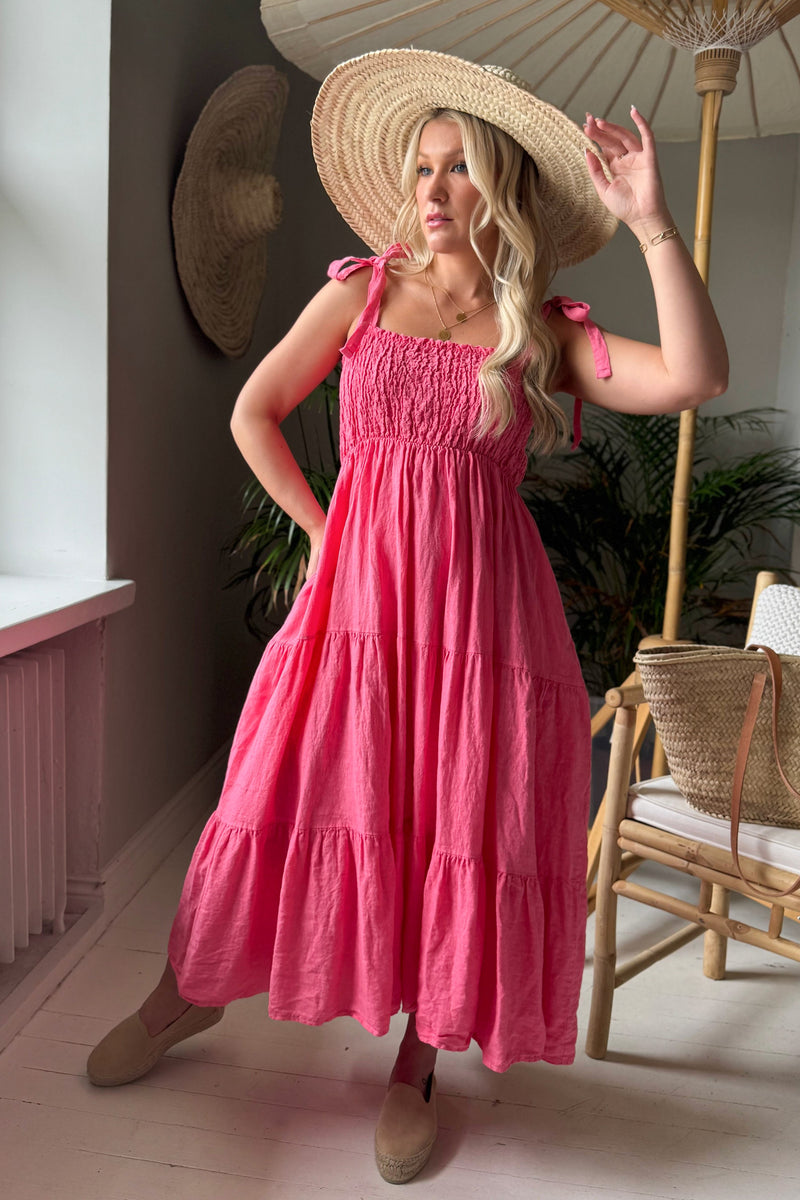Florentino pellavamekko, malibu pink