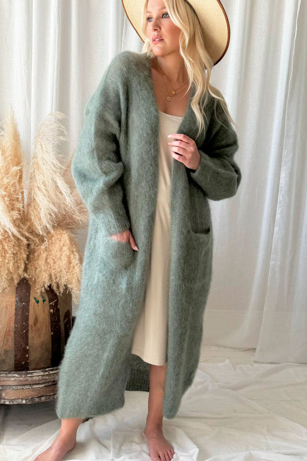 Forever in Love cardigan, sage green