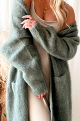 Forever in Love cardigan, sage green