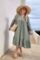 Free spirit cotton dress, camo