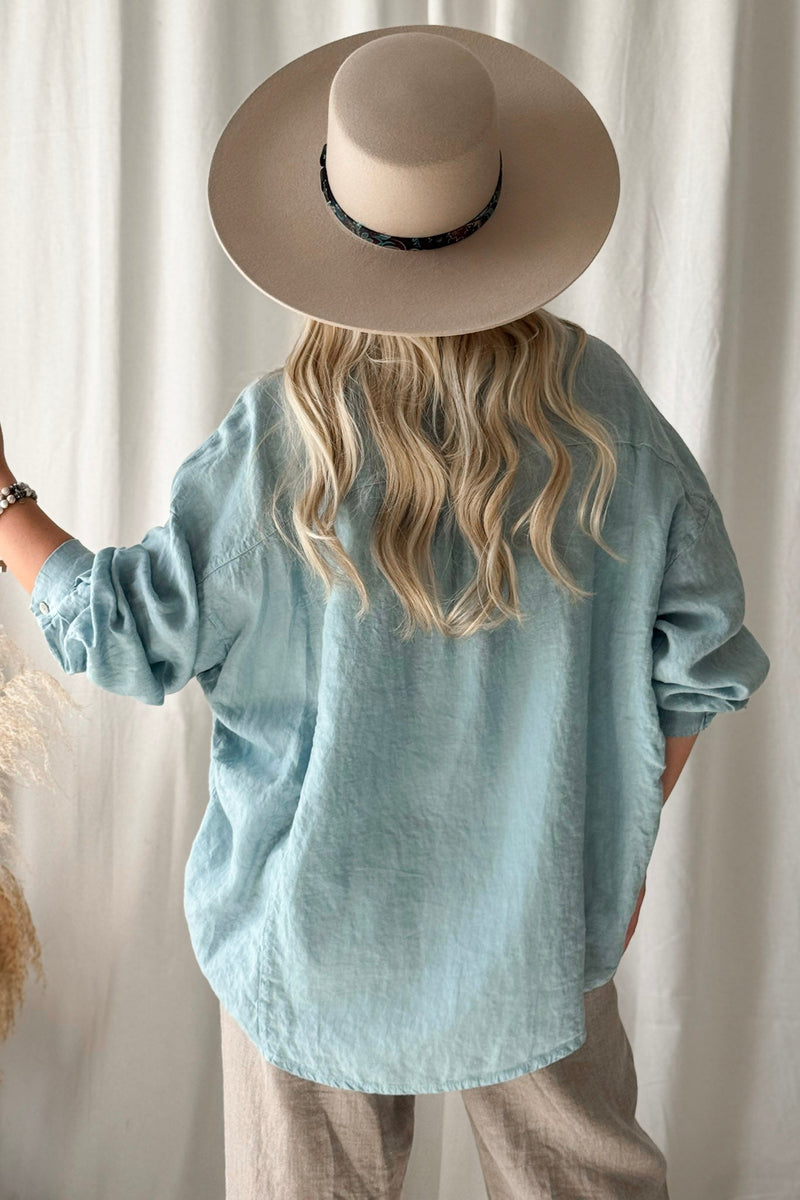 Friday pellavapaita, denim blue