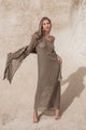Giana mesh cotton dress, savanna