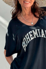 Bohemiana glitter t-shirt silver, black