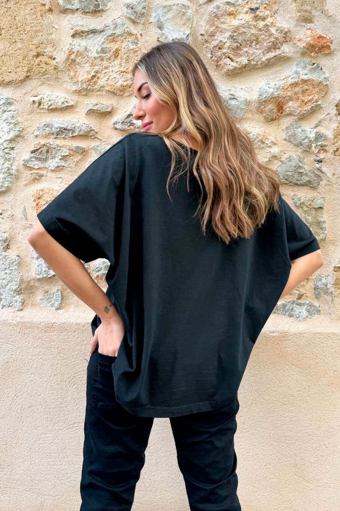Bohemiana glitter t-paita, musta