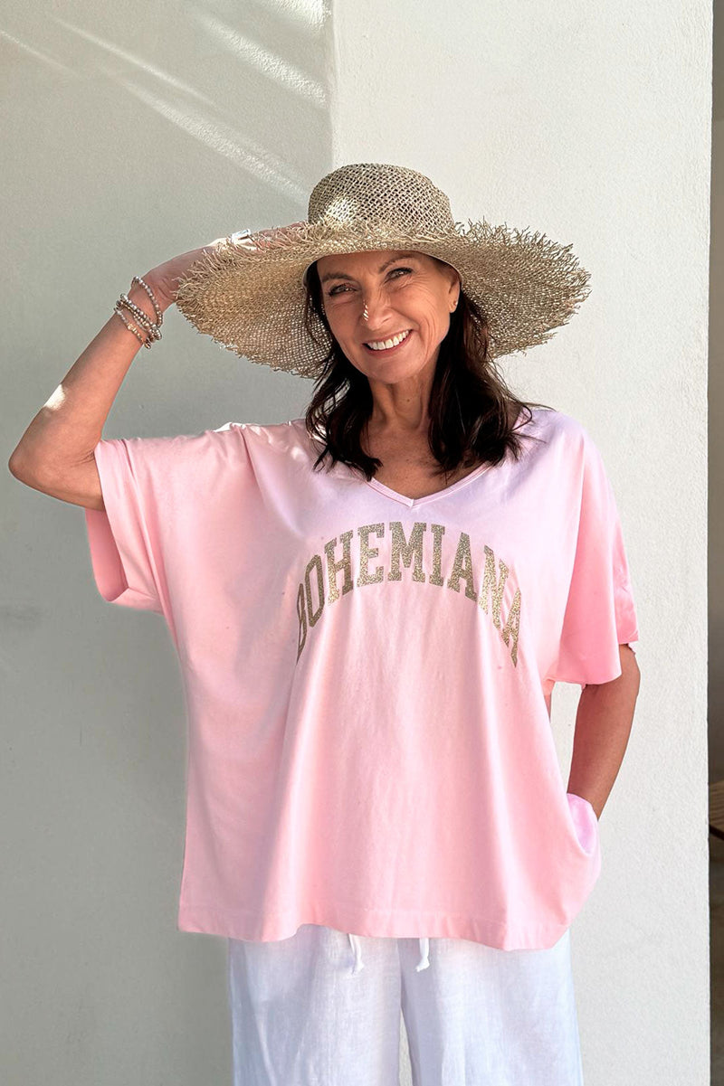 Bohemiana glitter t-shirt, light pink