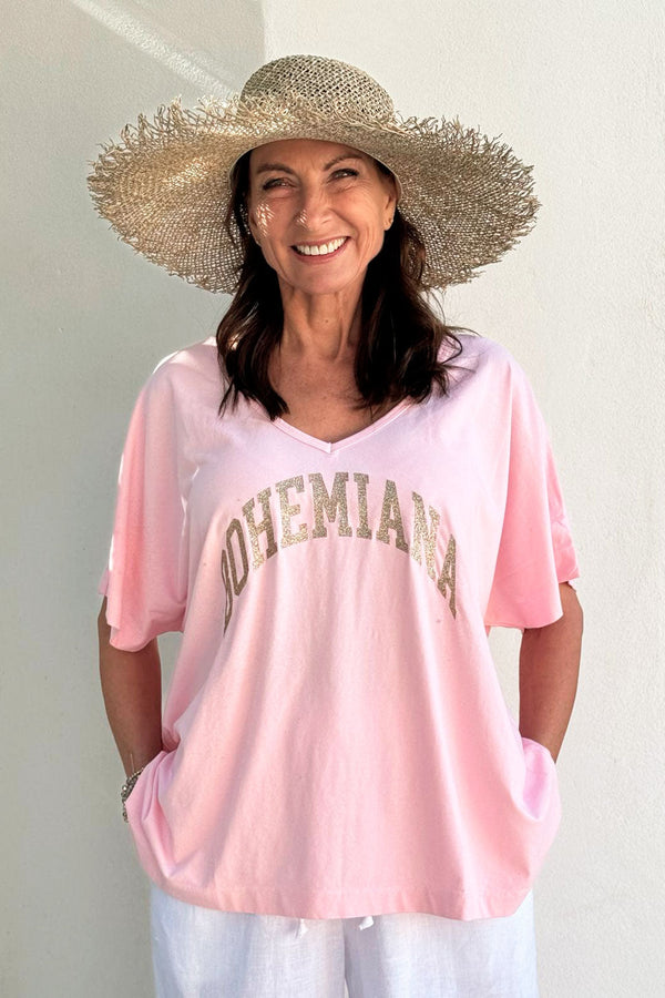 Bohemiana glitter t-shirt, light pink