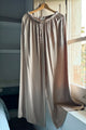 Glowing satin pants, caramel