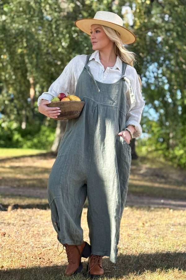 Bohemiana linen jumpsuit, camo