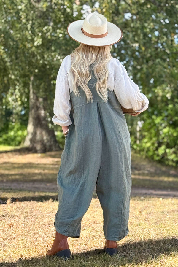 Bohemiana linen jumpsuit, camo