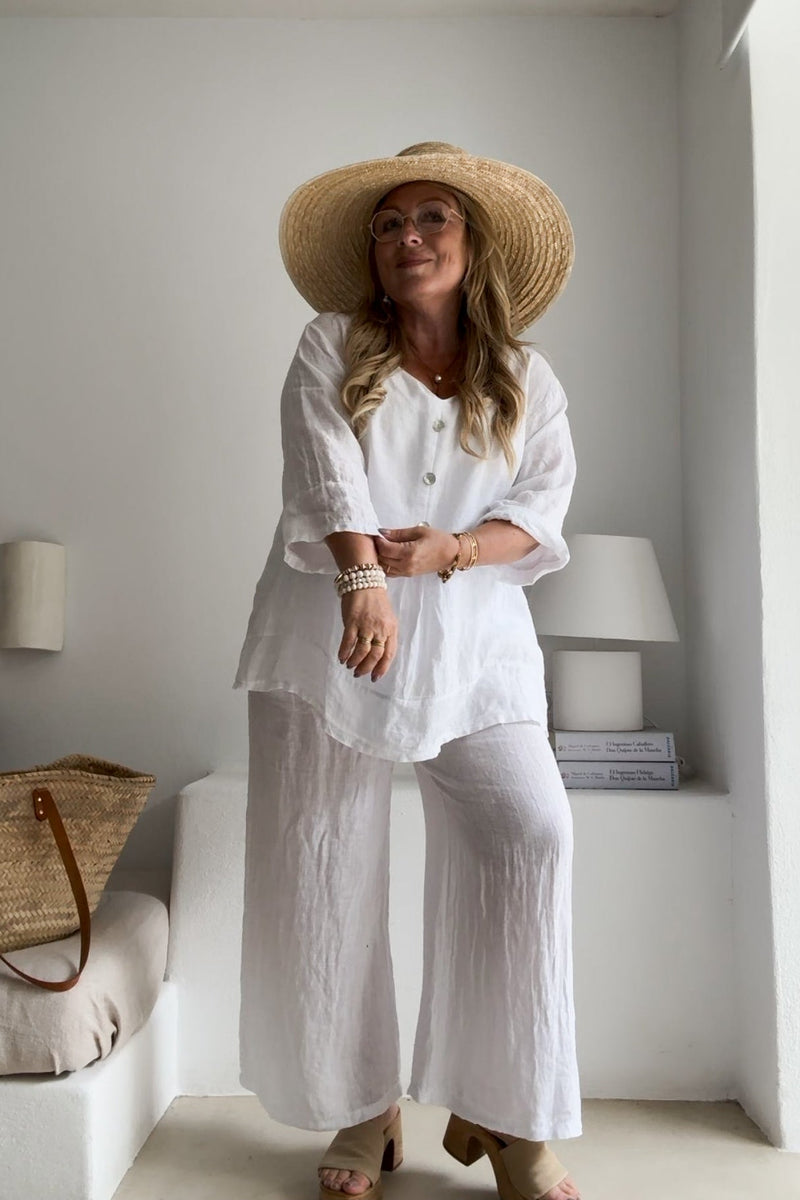 Habitat linen shirt, white