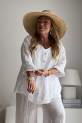 Habitat linen shirt, white