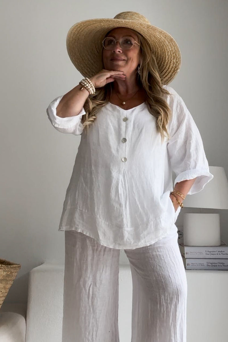 Habitat linen shirt, white