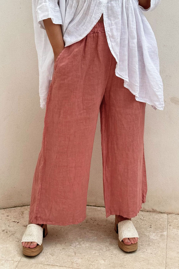 Havana linen pants, blush
