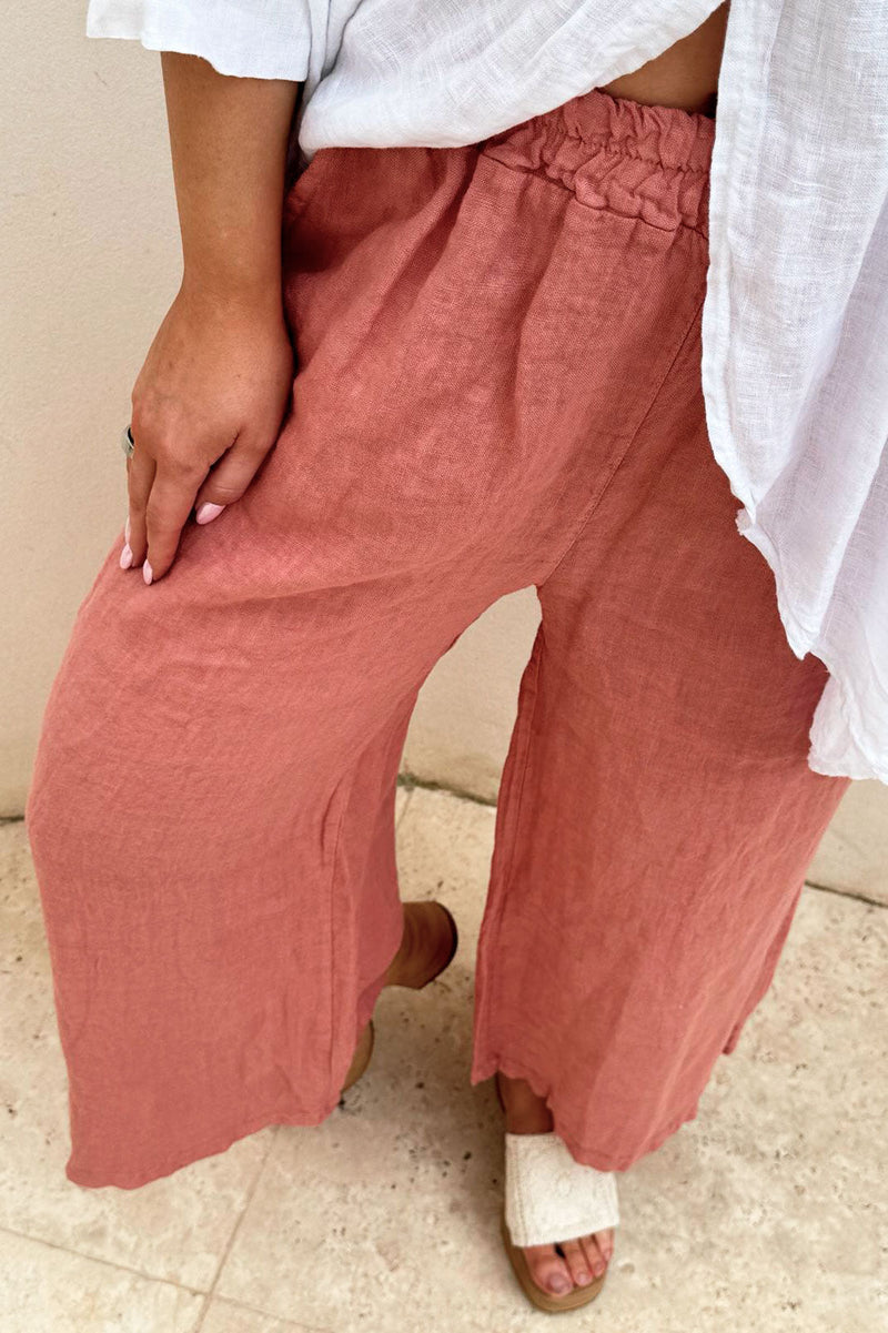 Havana linen pants, blush