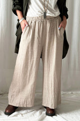 Havana linen trousers, cashmere