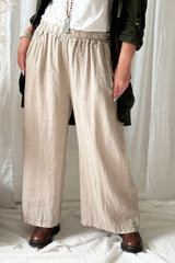 Havana linen trousers, cashmere