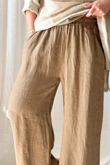 Havana linen pants, savanna