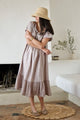 Haze dream linen dress, silverpink