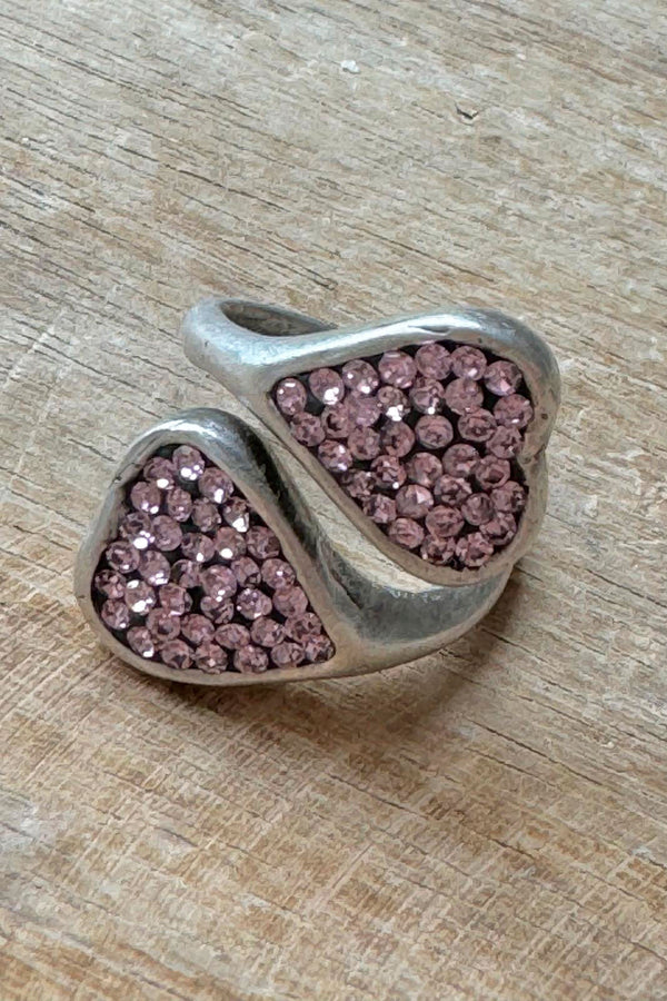 Hearts ring, pink