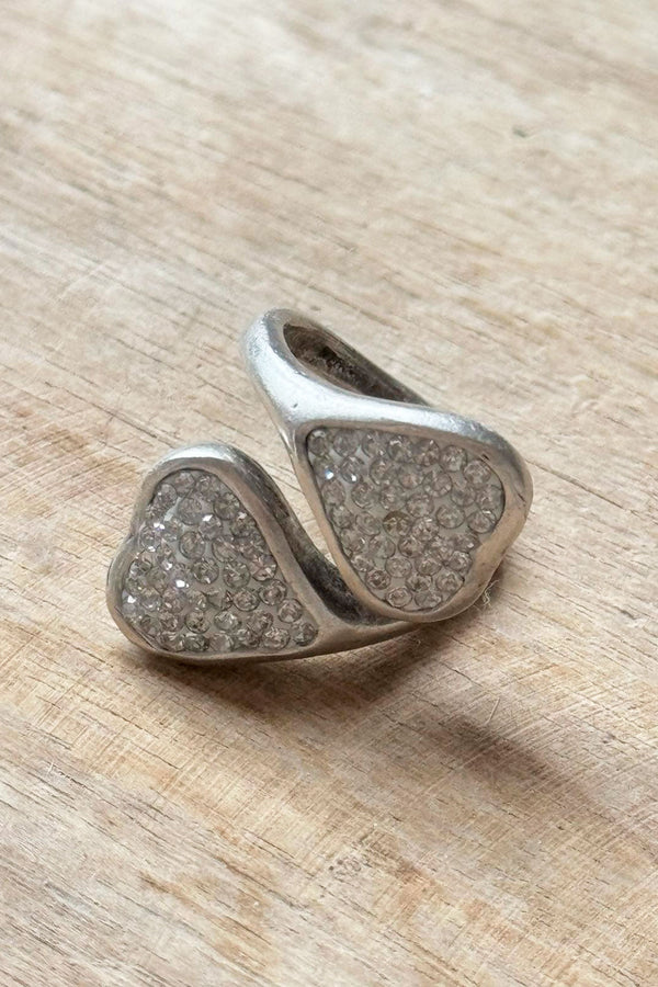 Hearts ring, silver