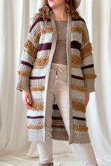 Reagan knit, burgyndy/caramel