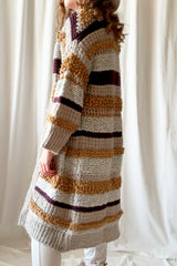 Reagan knit, burgyndy/caramel