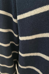 Coastal Charm jumper, navy-off white