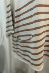 Casual Riviera jumper, caramel stripe