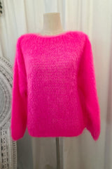 Dreamy mohair knit, hot pink