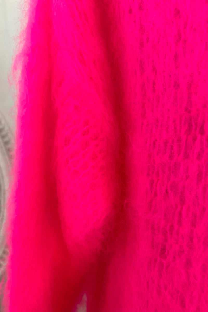 Dreamy mohair knit, hot pink