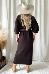 In the moment knit dress, espresso