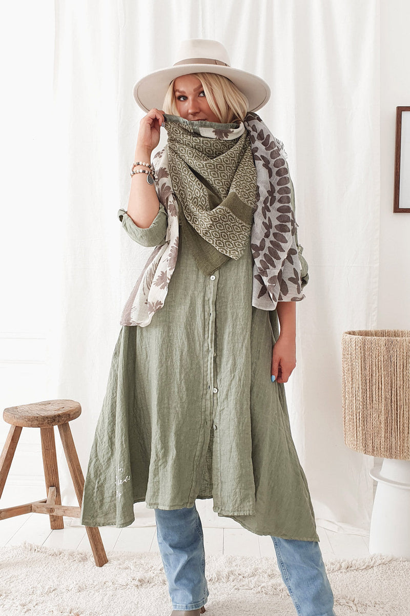 Mystique wool scarf, green