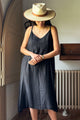 Jamie linen dress, black