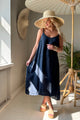 Jamie linen dress, navy