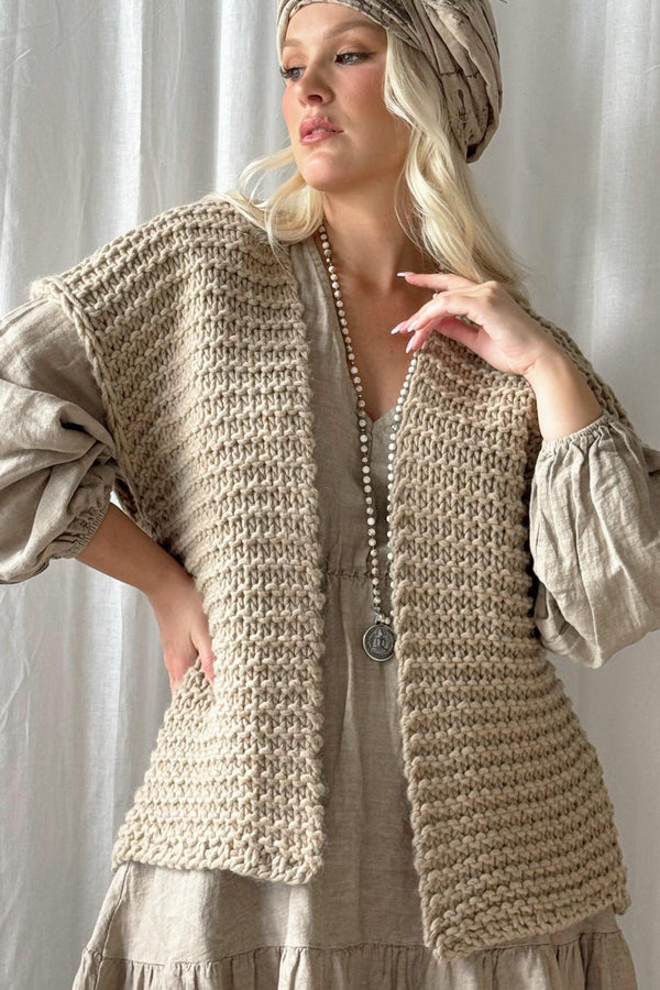 Jaylen knit vest, beige