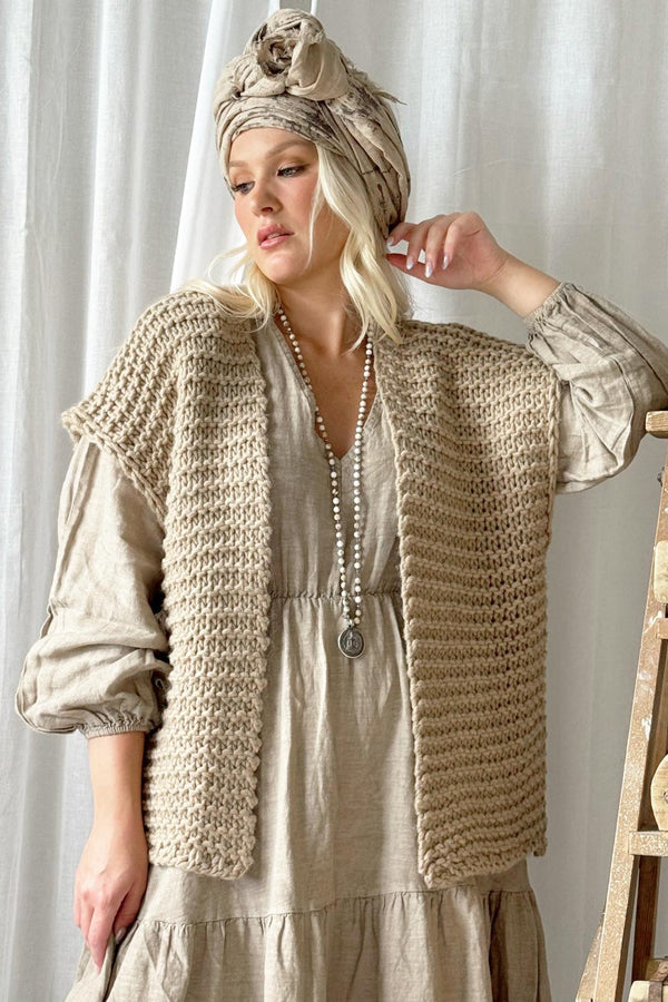 Jaylen knit vest, beige