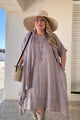Jolie linen dress, silverpink