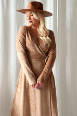 Jordyn velvet dress, caramel