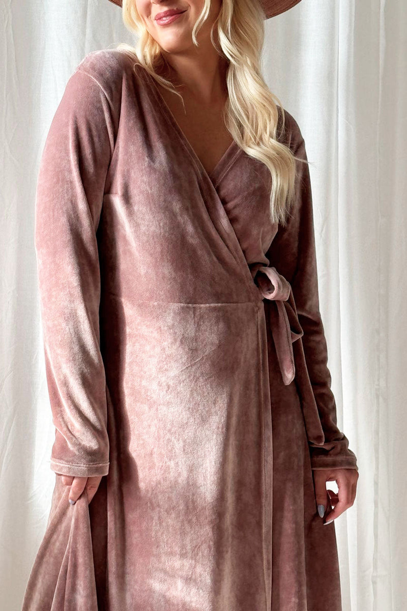 Jordyn velvet dress, pink