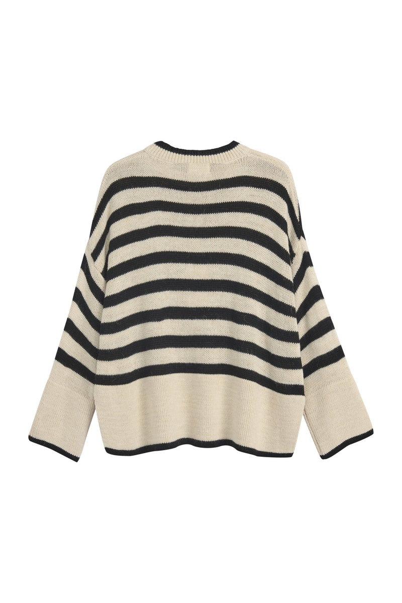 Josalie neule, off white-black