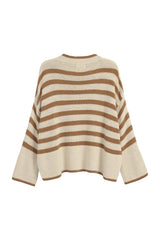 Josalie neule, off white-caramel