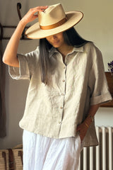 Junette linen shirt, natural