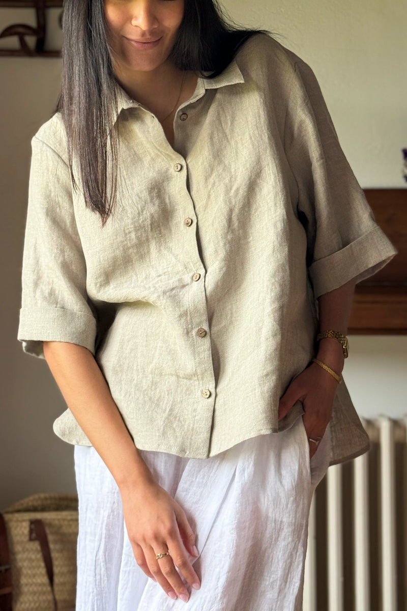 Junette linen shirt, natural