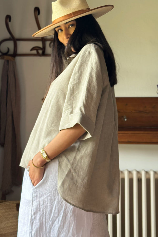 Junette linen shirt, natural