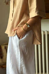 Junette linen shirt, powder