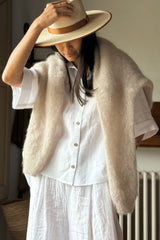 Junette linen shirt, white