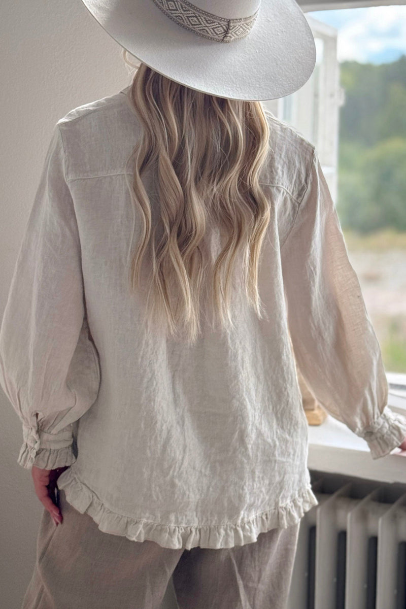 Juniee linen shirt, sand