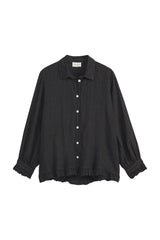 Juniee linen shirt, black