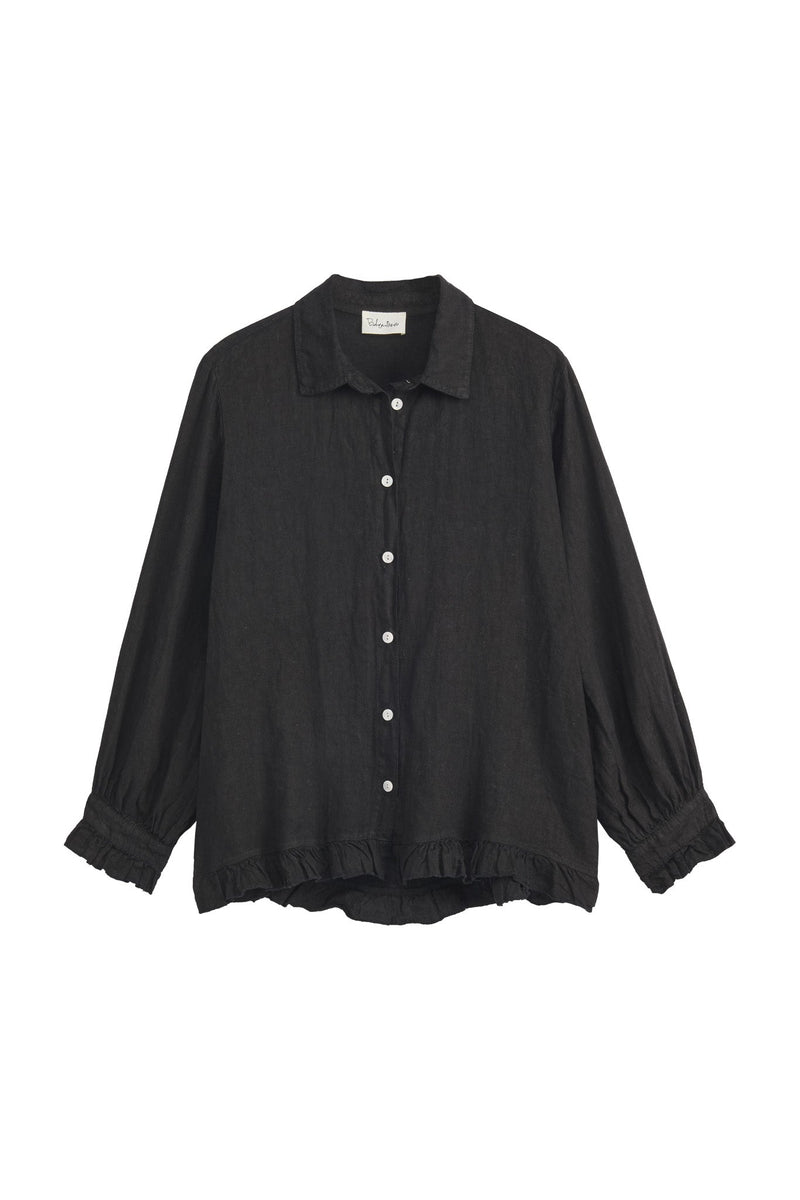 Juniee linen shirt, black
